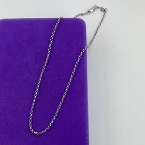 💛 Minimalist 14k White Gold Chain | Rolo Link Necklace | Layering